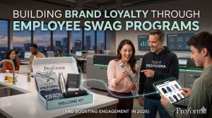 building brand loyalty through employee swag programs with Proforma