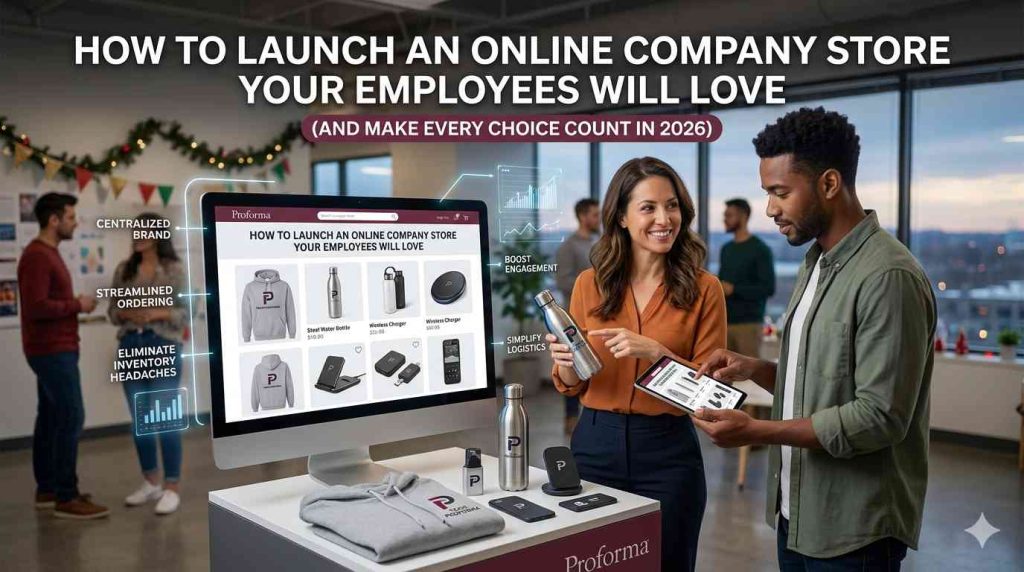 online company store for employees with Proforma branded merchandise