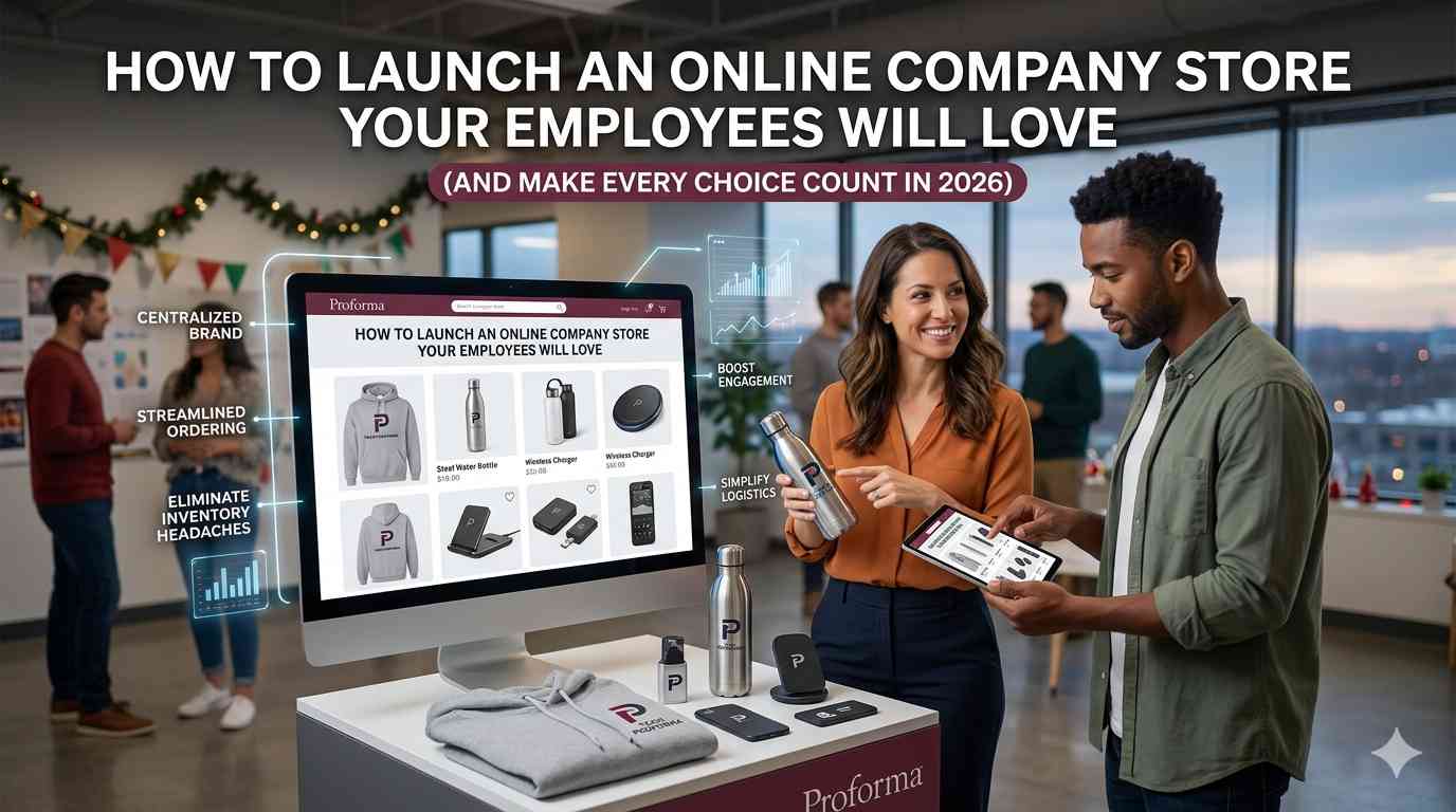 online company store for employees with Proforma branded merchandise