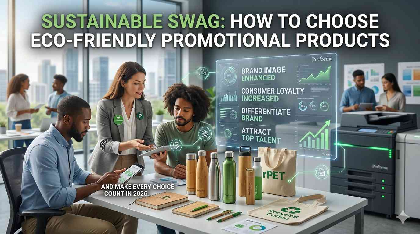 eco-friendly promotional products sustainable swag Proforma